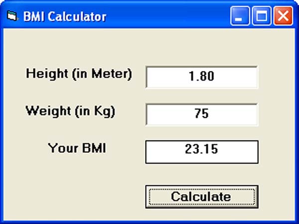 Weight Height Calculator