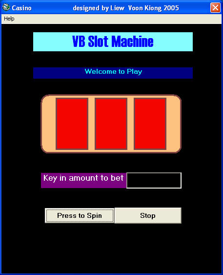 slot machine visual basic code