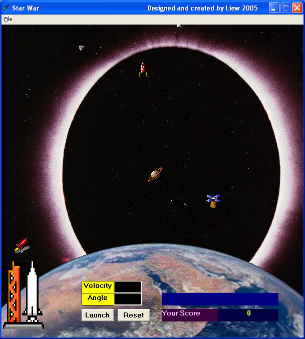 Star War simulation game interface