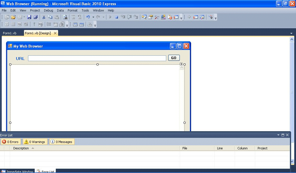 Visual Basic 2010 Lesson 19 Creating A Simple Web Browser Visual