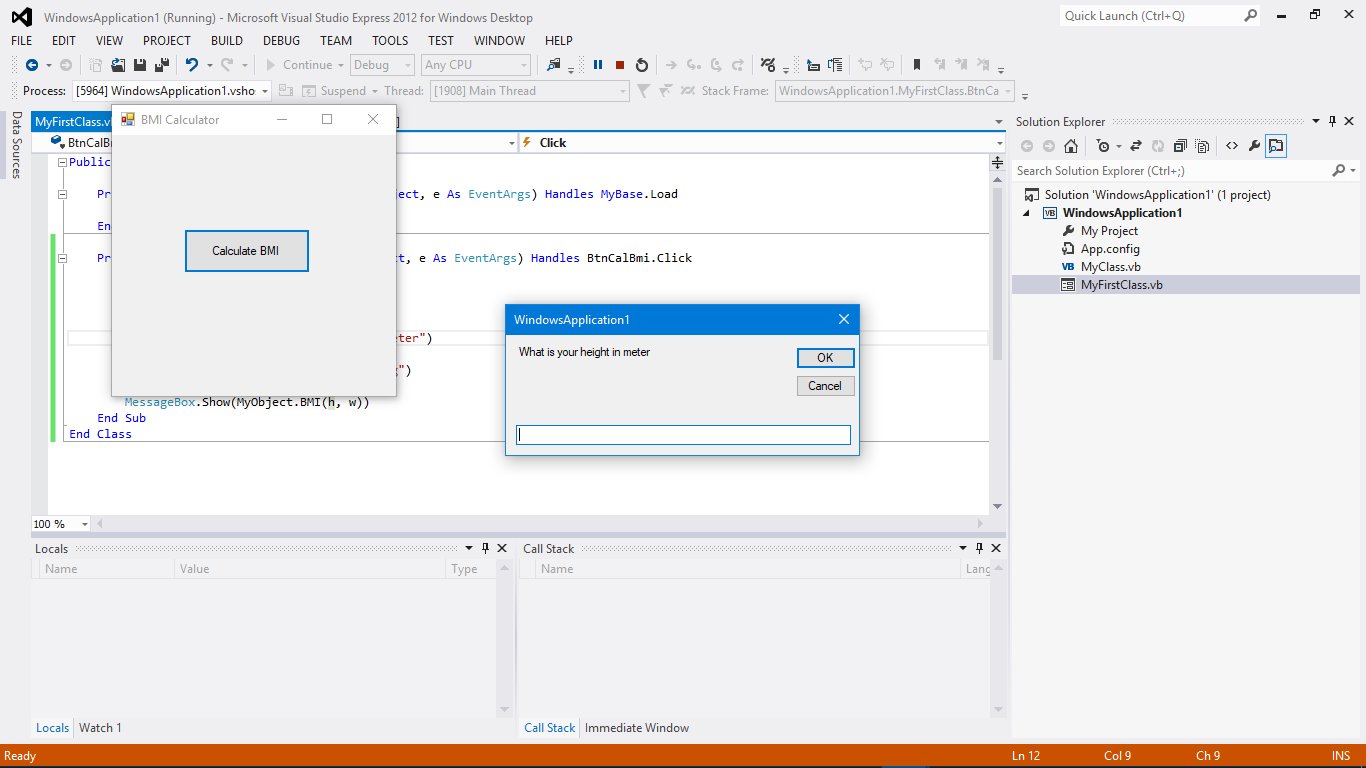 visua basic 2012 BMI calculator