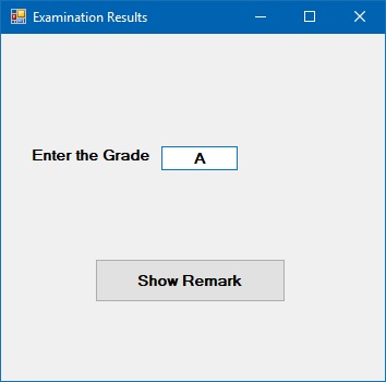 Grade example interface