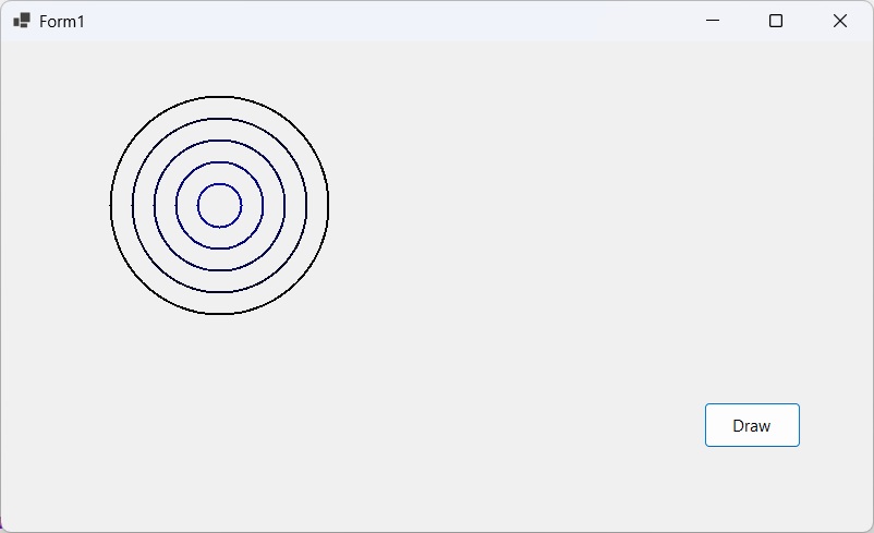 Concentric circles with varying shades of blue