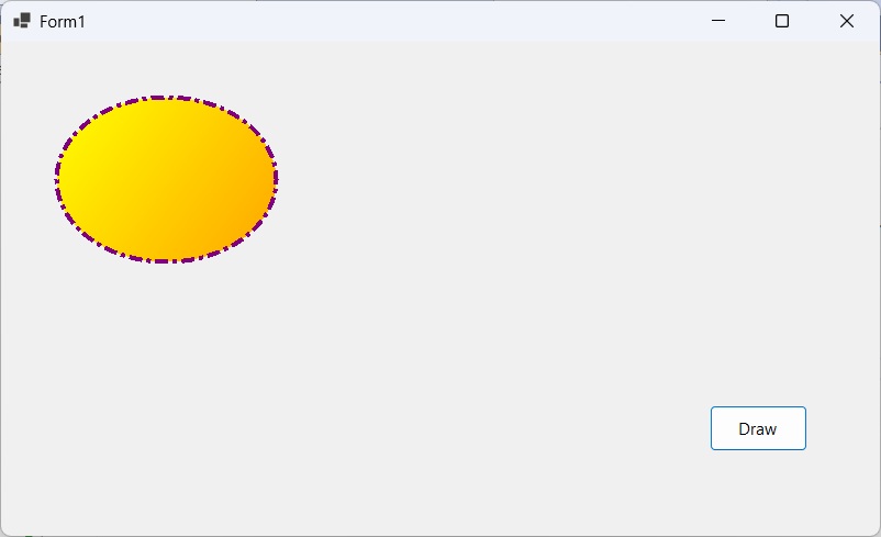Ellipse with gradient fill