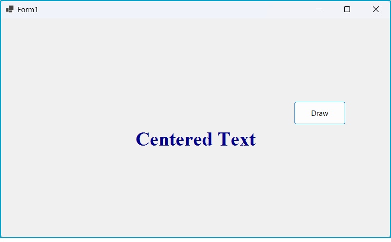 Centered text