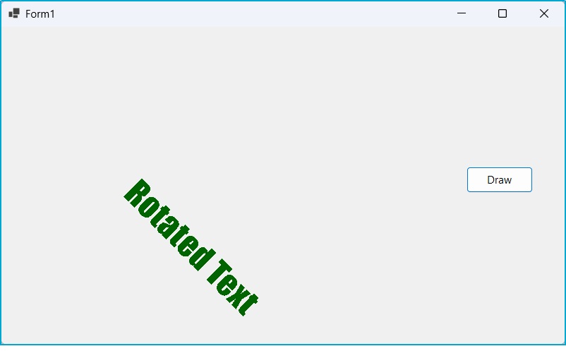 Rotated text