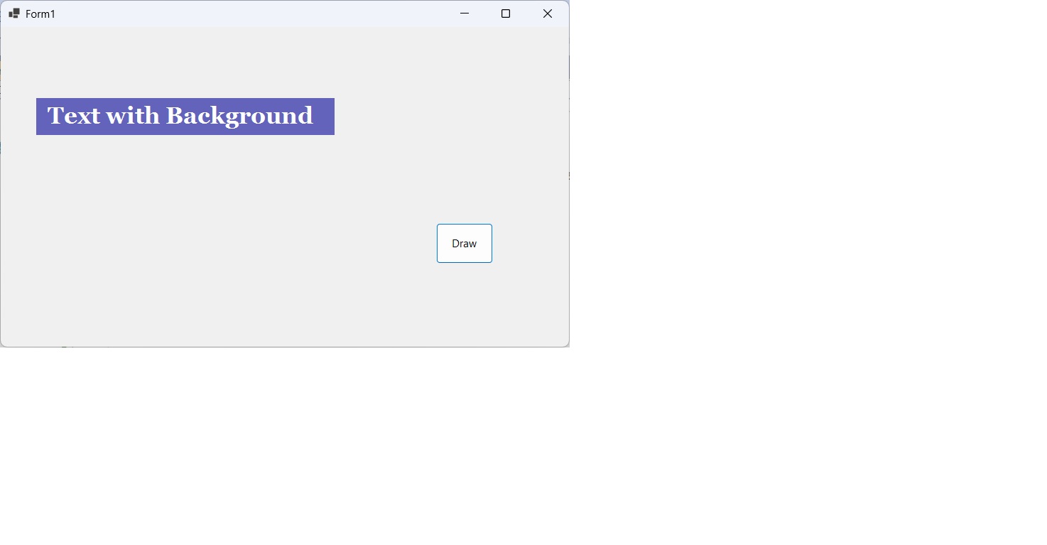 Text with background